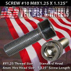 # 10 Cap Screw Standard M8x1.25mm x 1 1/8&quot;