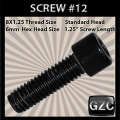 # 12 Cap Screw Standard M8x1.25mm x 1 1/4&quot; Black