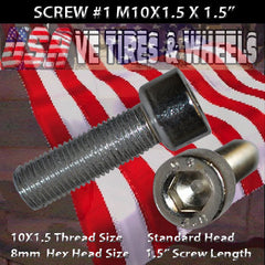 # 1 Cap Screw Standard M10x1.5mm x 1 1/2&quot;