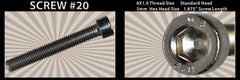 # 20 Cap Screw Standard M6x1.0mm x 1 7/8&quot;