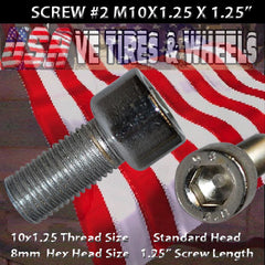 # 2 Cap Screw Standard M10x1.5mm x 1 1/4&quot;