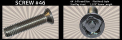 # 46 Cap Screw Flat M6x1.0mm x 1 3/8"