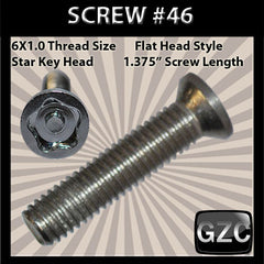 # 46 Cap Screw Flat M6x1.0mm x 1 3/8"