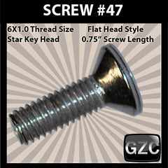 # 47 Cap Screw Flat M6x1.0mm x 3/4"