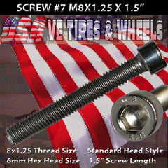 # 7 Cap Screw Standard M8x1.25mm x 1 1/2"