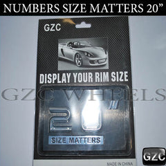 20" SIZE MATTERS NUMBERS