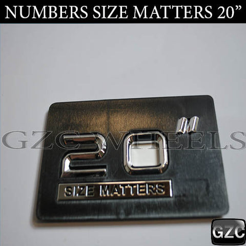 20" SIZE MATTERS NUMBERS