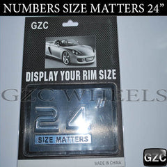 24" SIZE MATTERS NUMBERS