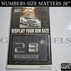 28" SIZE MATTERS NUMBERS