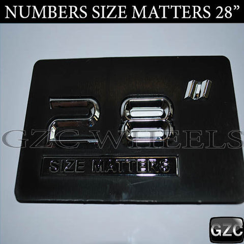 28" SIZE MATTERS NUMBERS