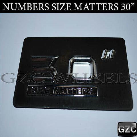 30" SIZE MATTERS NUMBERS