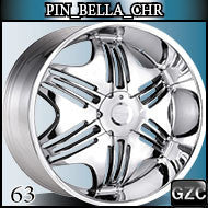 PINNACLE BELLA 26X10 BLANK ET+20 CB 78.1 CHROME