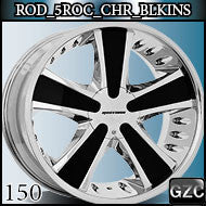 RODTANA 5ROC 22X9.5 5x115/120 ET+15 CHROME BLK INS