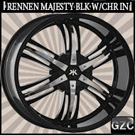 RENNEN MAJESTY 24X10 BLANK ET+15 CB 78.1  BLACK CHR INS