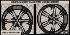 RENNEN MAJESTY 24X10 BLANK ET+15 CB 78.1  BLACK CHR INS