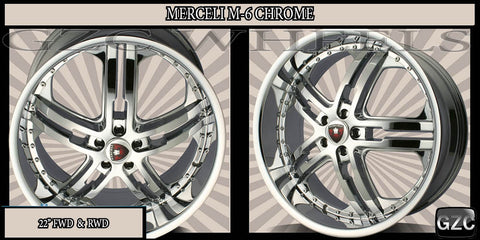 MERCELI M6 22X8.5 5x114.3 ET+35 CHROME