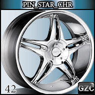 PINNACLE STAR 20X7.5 5x100/114.3 ET+40 CHROME