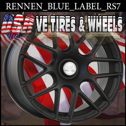 RENNEN BLUE LABEL RS7 20X8.5 BLANK ET+25 FL BLACK