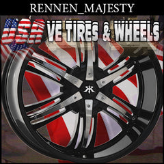 RENNEN MAJESTY 24X10 BLANK ET+15 CB 78.1  BLACK CHR INS