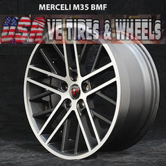 MERCELI M45 20X8.5 5x114.3 ET+35 CB 73 2 FLAT BLACK MACHINE FACE