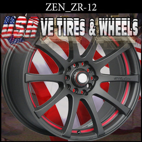 ZEN RACING ZR12 16X7 5x100/114.3 ET+38 FL BLK RT